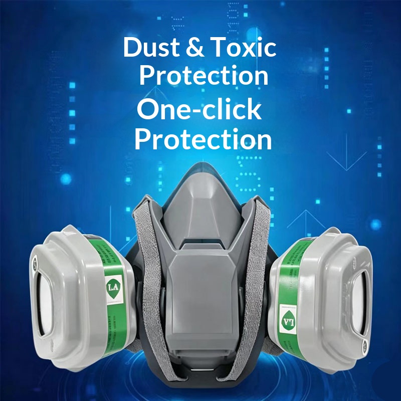 Dust Mask Construction - シリコン製6502QLクイックバックルガスマスク（塗装、防毒、工業、建設、鉱業、塗装作業用）
