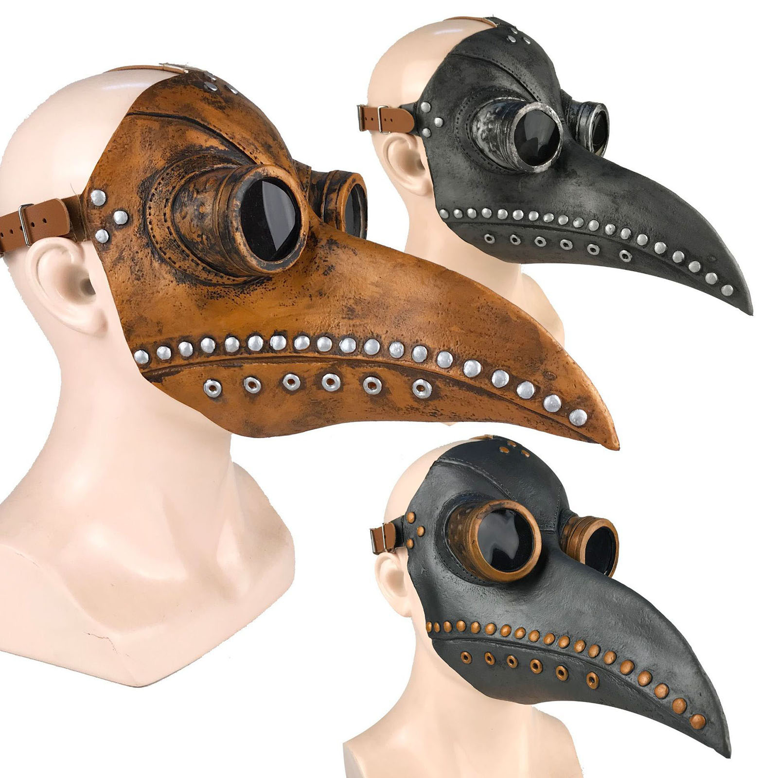ハロウィーンのマスクとマント,フルフェイスマスク,スチームパ - Disposable Surgical Mask のレビューと価格