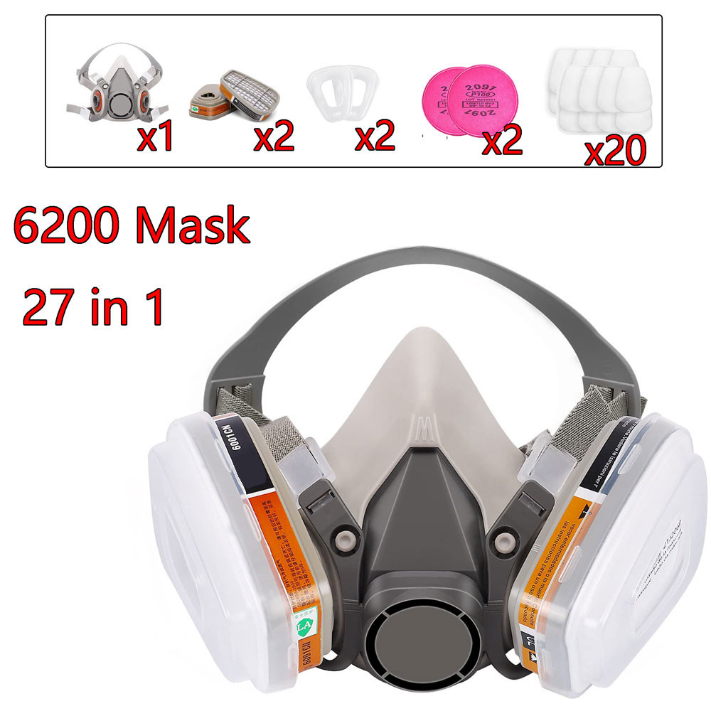 ガスマスク6200セット 車両塗装スプレー用 カートリッジボ - Face Mask Storage Box のレビューと価格